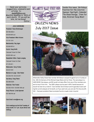 Cruz-N-News July 2017